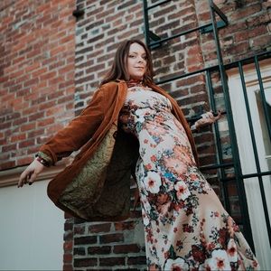 Nasty Gal Long Sleeve Floral Maxi